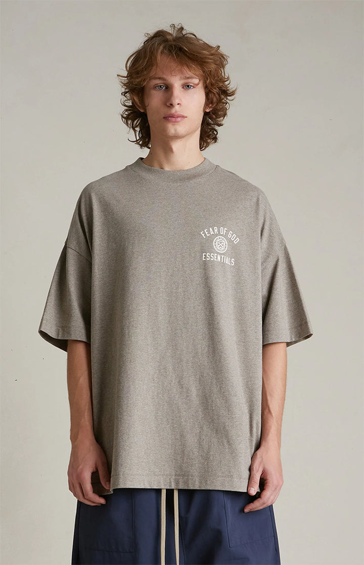 JERSEY CREWNECK TEE HEATHER GRAY