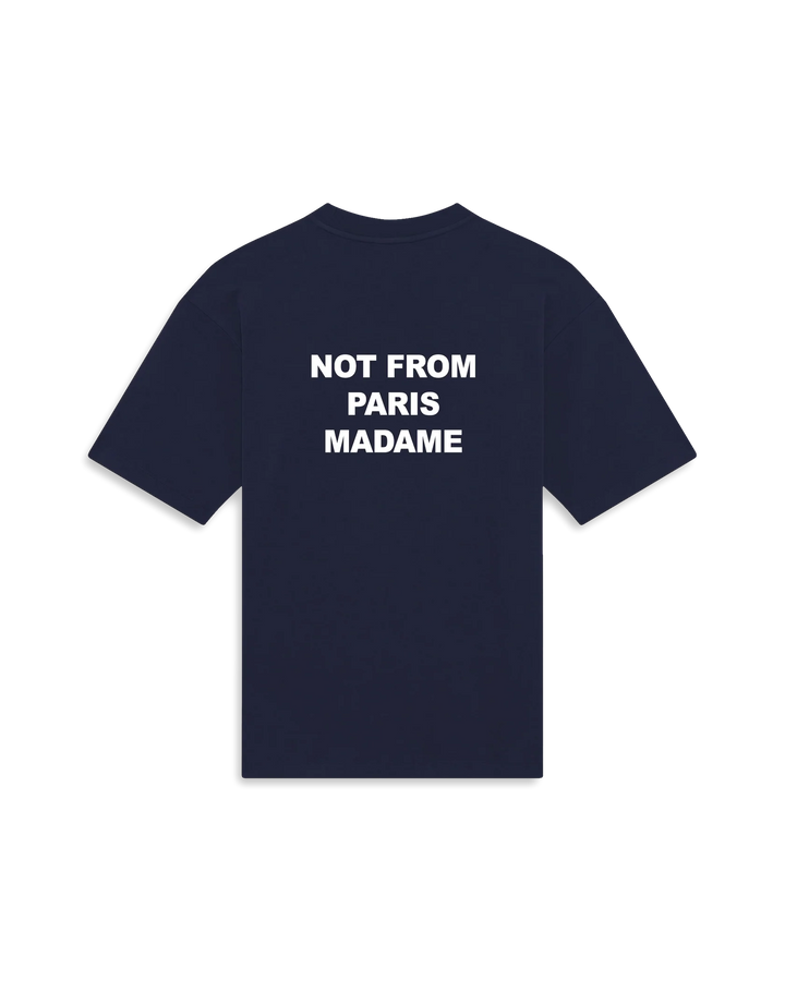 DRÔLE DE MONSIEUR T-SHIRT SLOGAN BLUE MARINE
