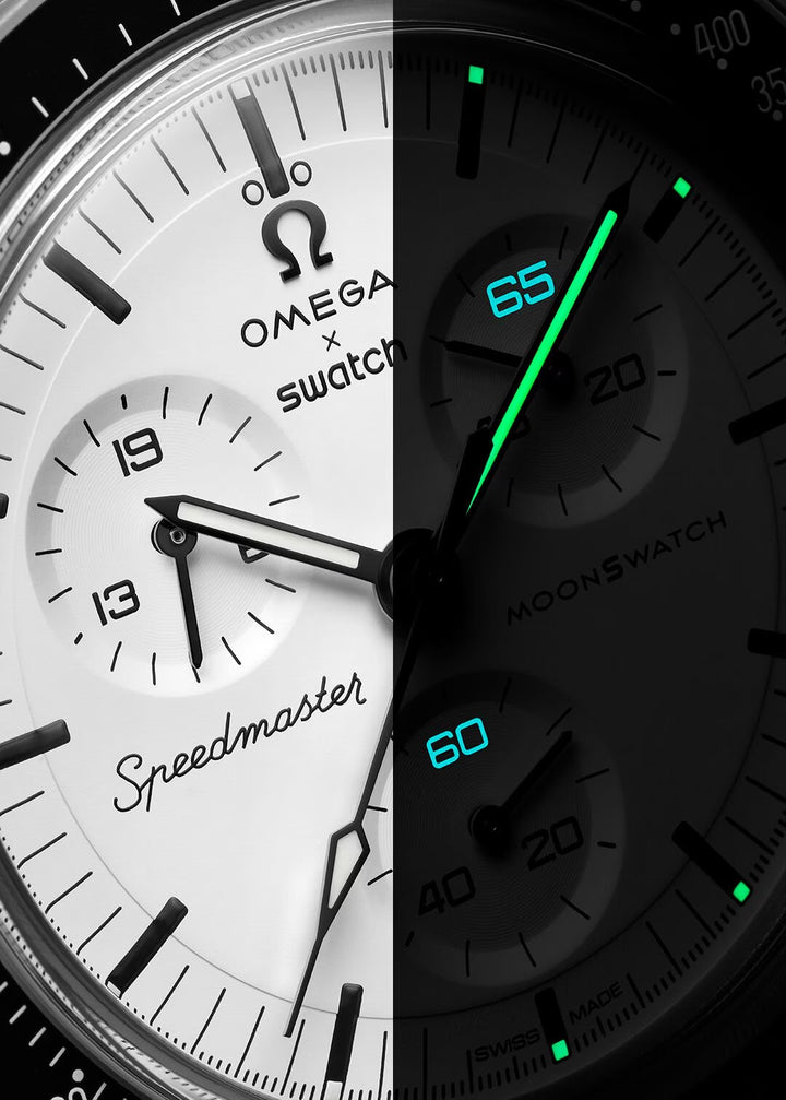 Swatch x Omega Bioceramic Moonswatch 1965 SO33M106 שעון אומגה בשיתוף פעולה עם סווטש