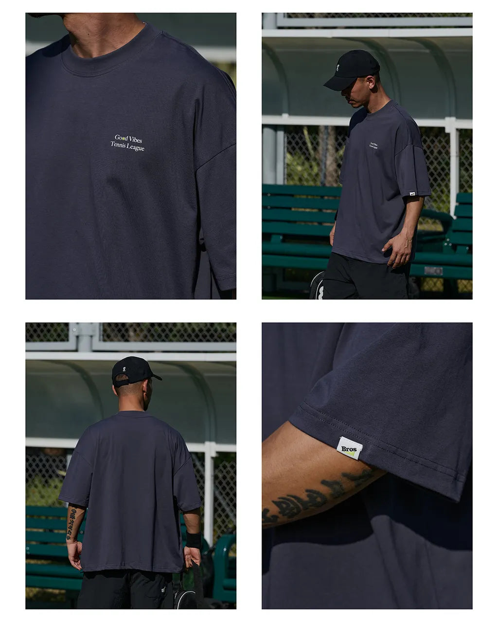BROSHOOD GOOD VIBES SS26 TEE DARK PURPLE