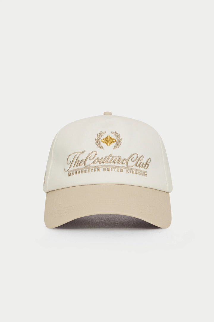 LAUREL EMBROIDERY CAP BEIGE