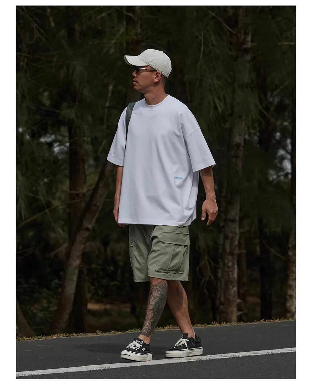 BROSHOOD "OFFICIAL" LOGO PRINT TEE WHITE