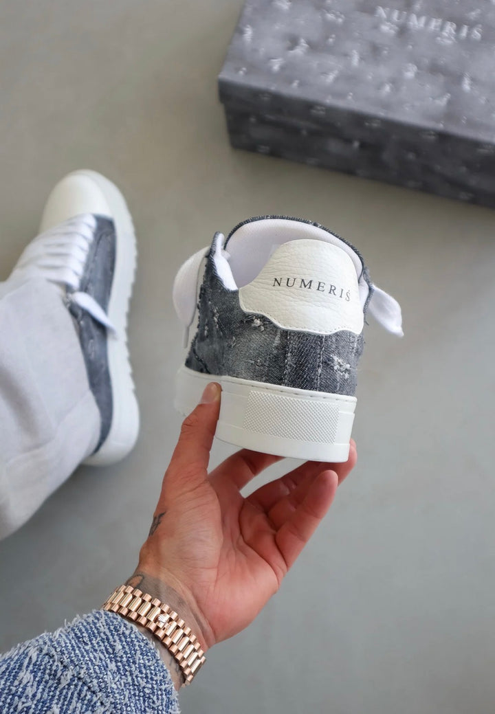 NUMERIŚ ATELIER - THRASHED DENIM נעלי סניקרס נומריס טראש דנים