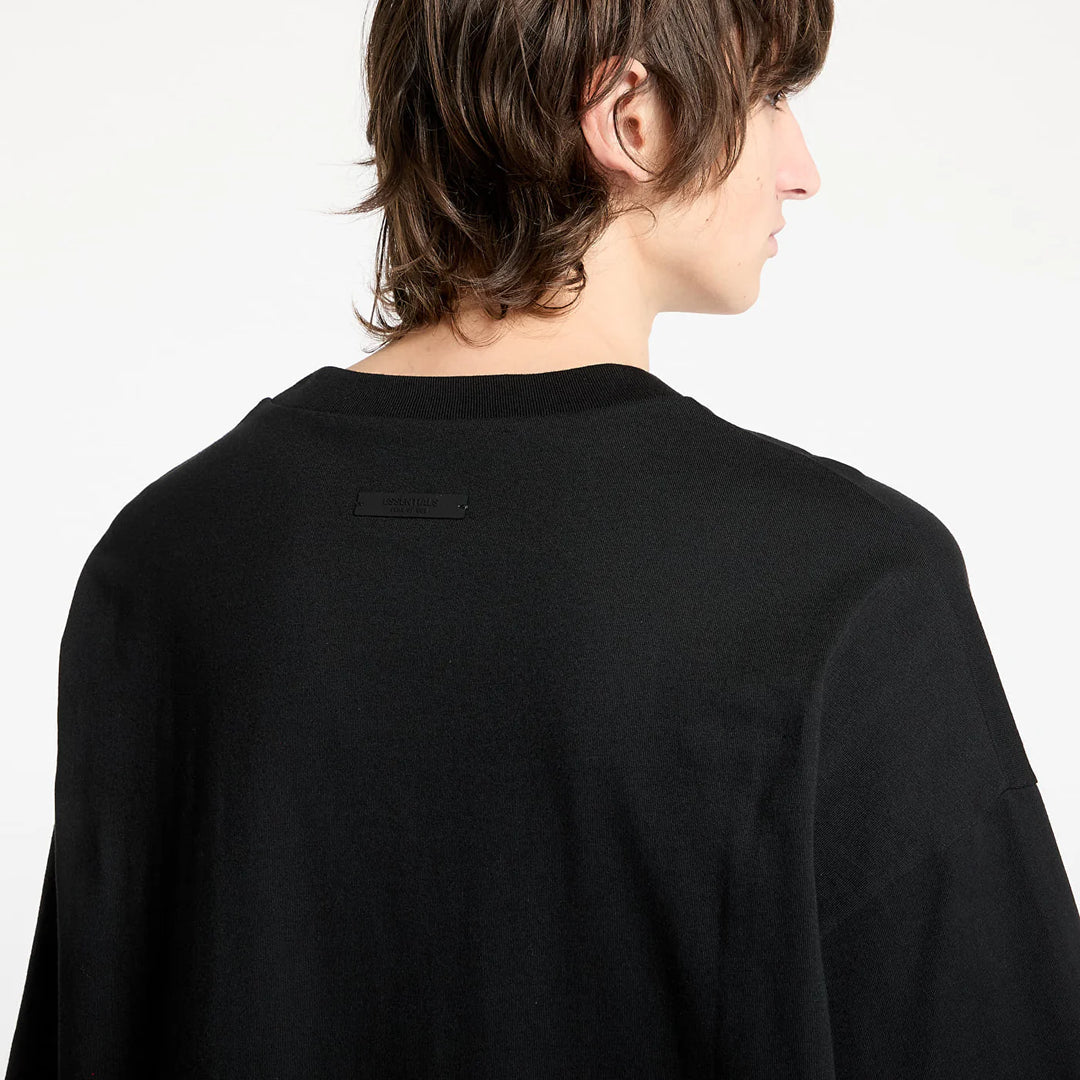 JERSEY CREWNECK TEE - BLACK