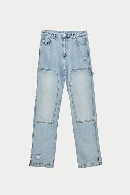 DENIM RIVET DETAIL CARPENTER JEANS