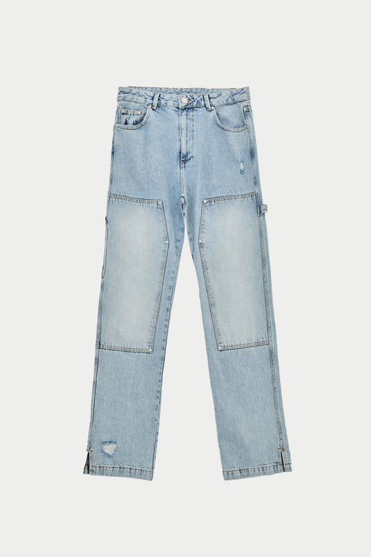 DENIM RIVET DETAIL CARPENTER JEANS