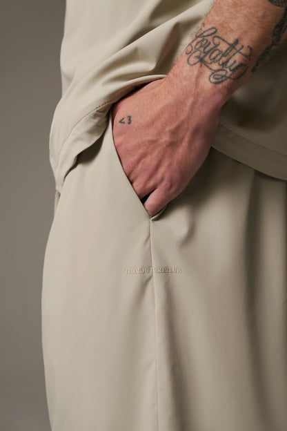 NYLON DRAWCORD SHORTS STONE