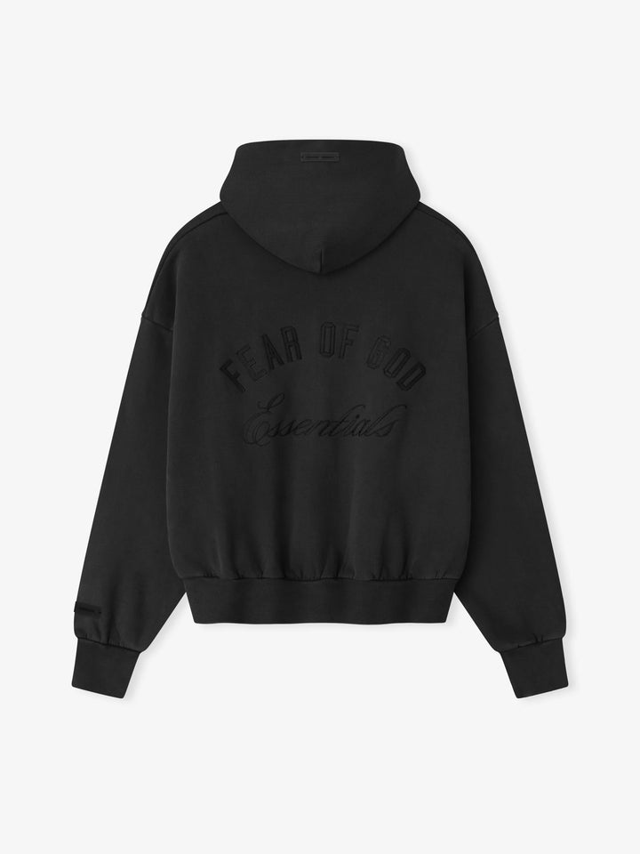 ESSENTIALS Vintage Black Classic Full Zip Hoodie