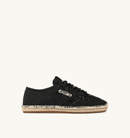 AUTRY SANDY ESPADRILLES IN BLACK CANVAS