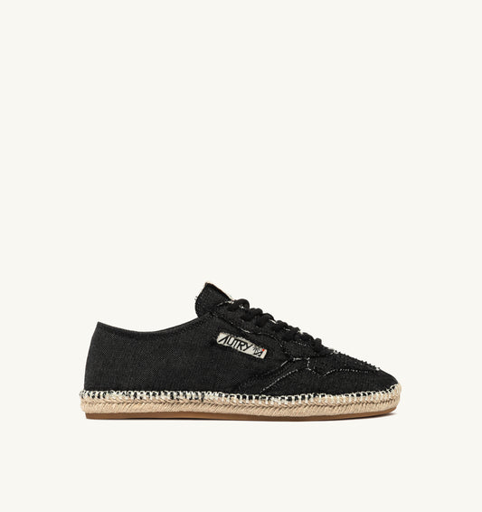 AUTRY SANDY ESPADRILLES IN BLACK CANVAS