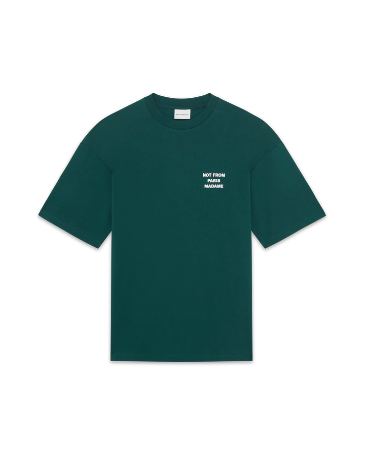 DRÔLE DE MONSIEUR T-SHIRT SLOGAN DARK GREEN