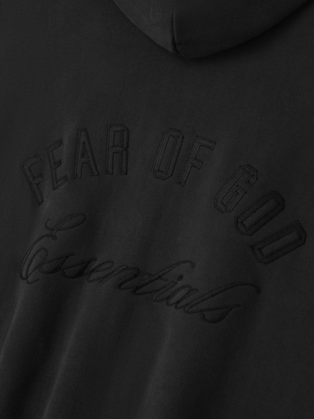 ESSENTIALS Vintage Black Classic Full Zip Hoodie