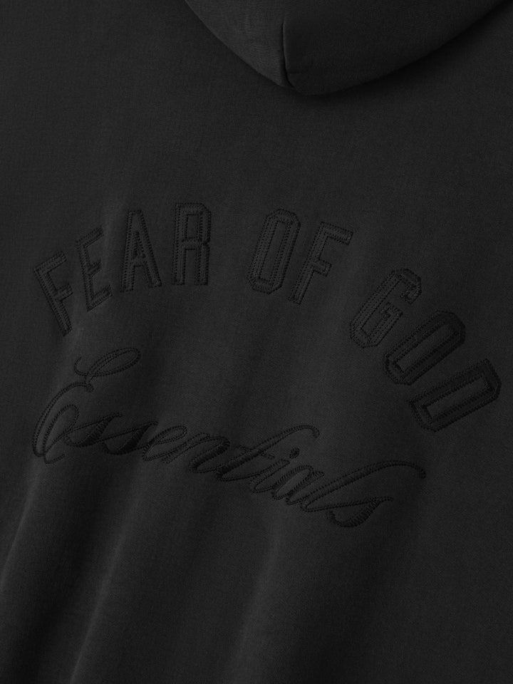 ESSENTIALS Vintage Black Classic Full Zip Hoodie