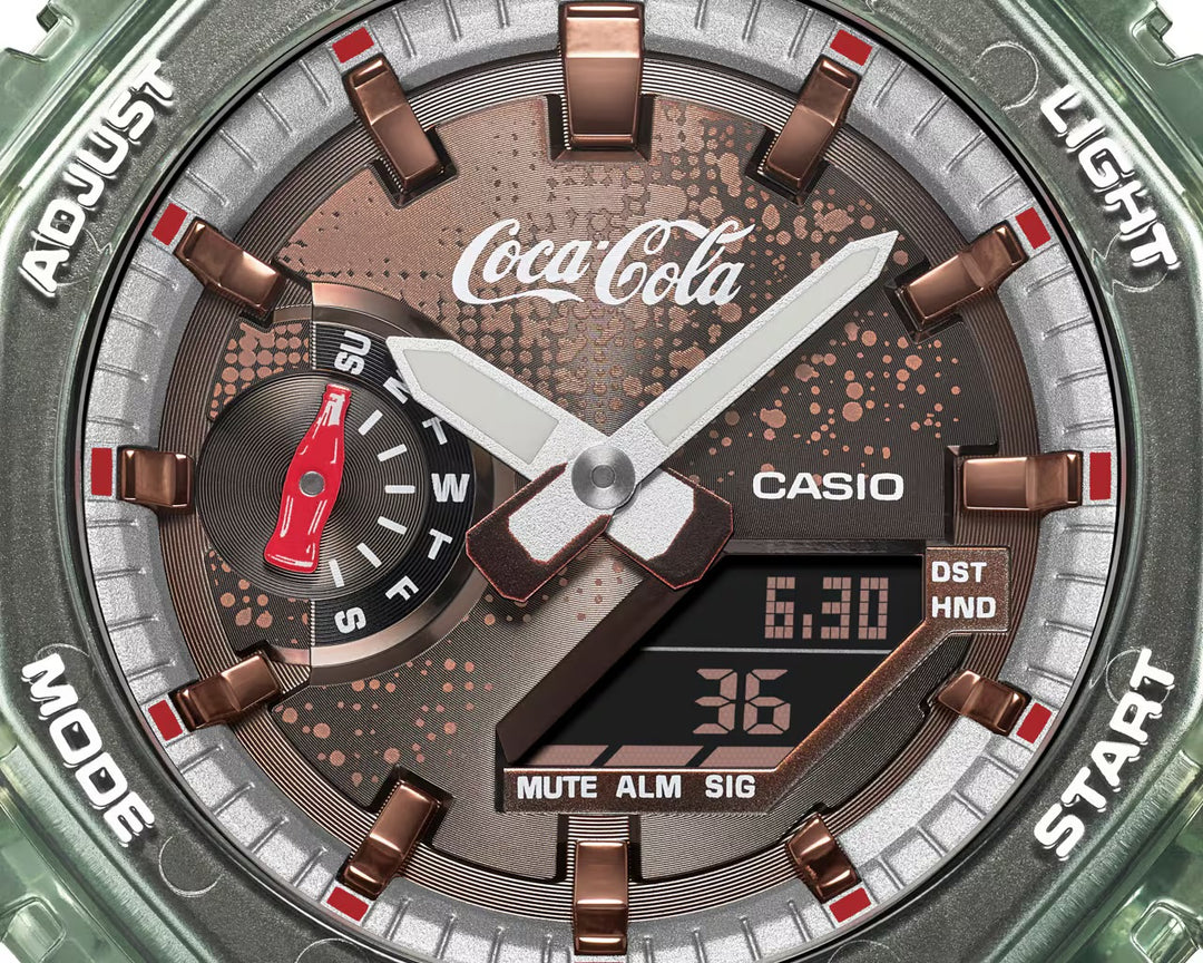 CASIO X COCA-COLA G-SHOCK ANALOG-DIGITAL 2100 SERIES
GA-2100CC-3A