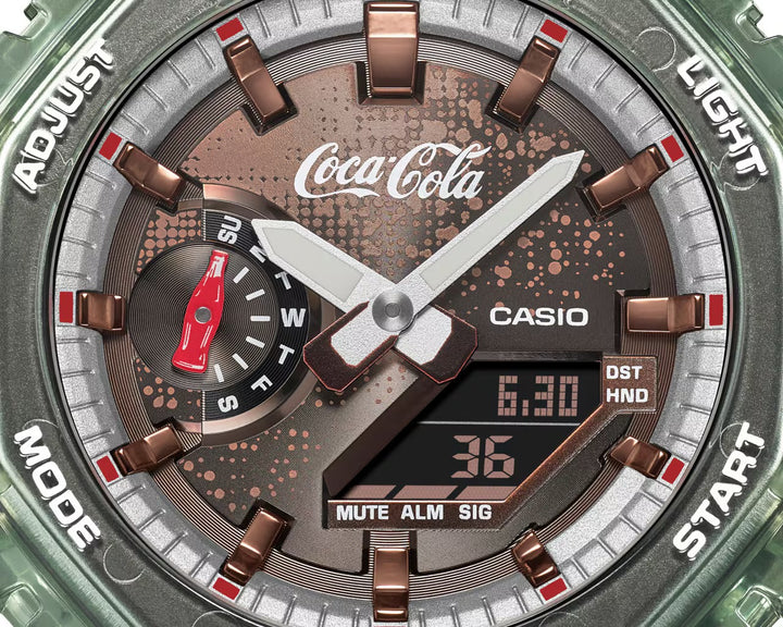 CASIO X COCA-COLA G-SHOCK ANALOG-DIGITAL 2100 SERIES
GA-2100CC-3A