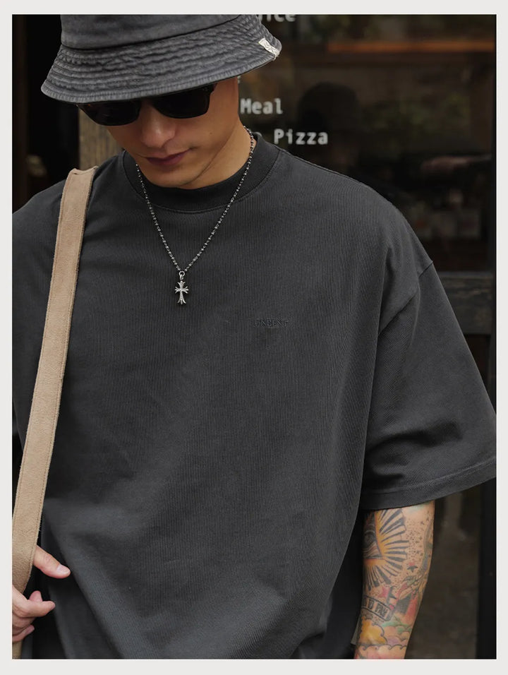 UNBANT LOGO VINTAGE TEE CARBON BLACK