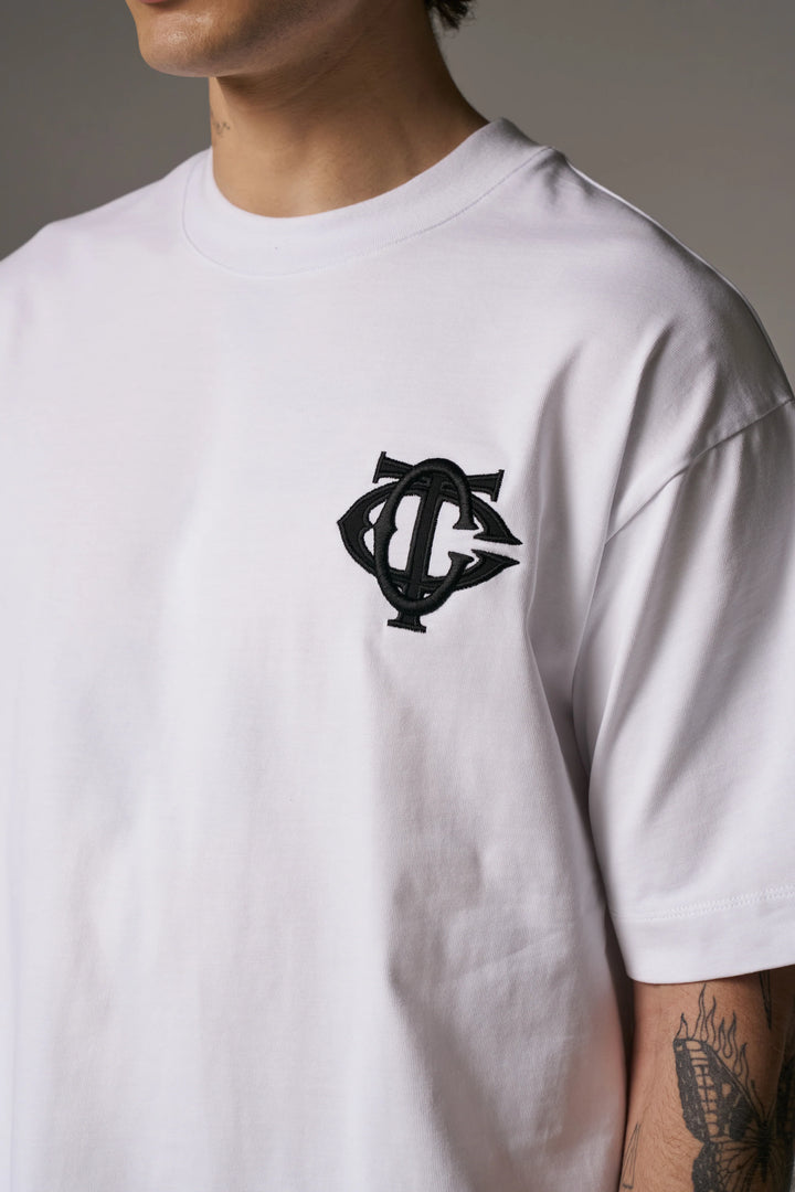 MONOGRAM EMBLEM T-SHIRT WHITE