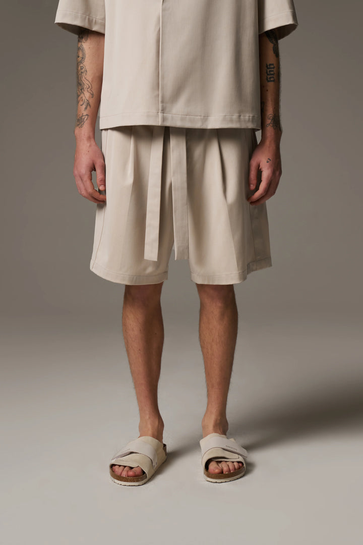 SMART WOVEN SHORTS STONE