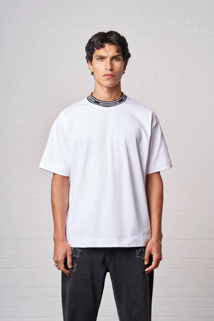 JACQUARD COLLAR T-SHIRT