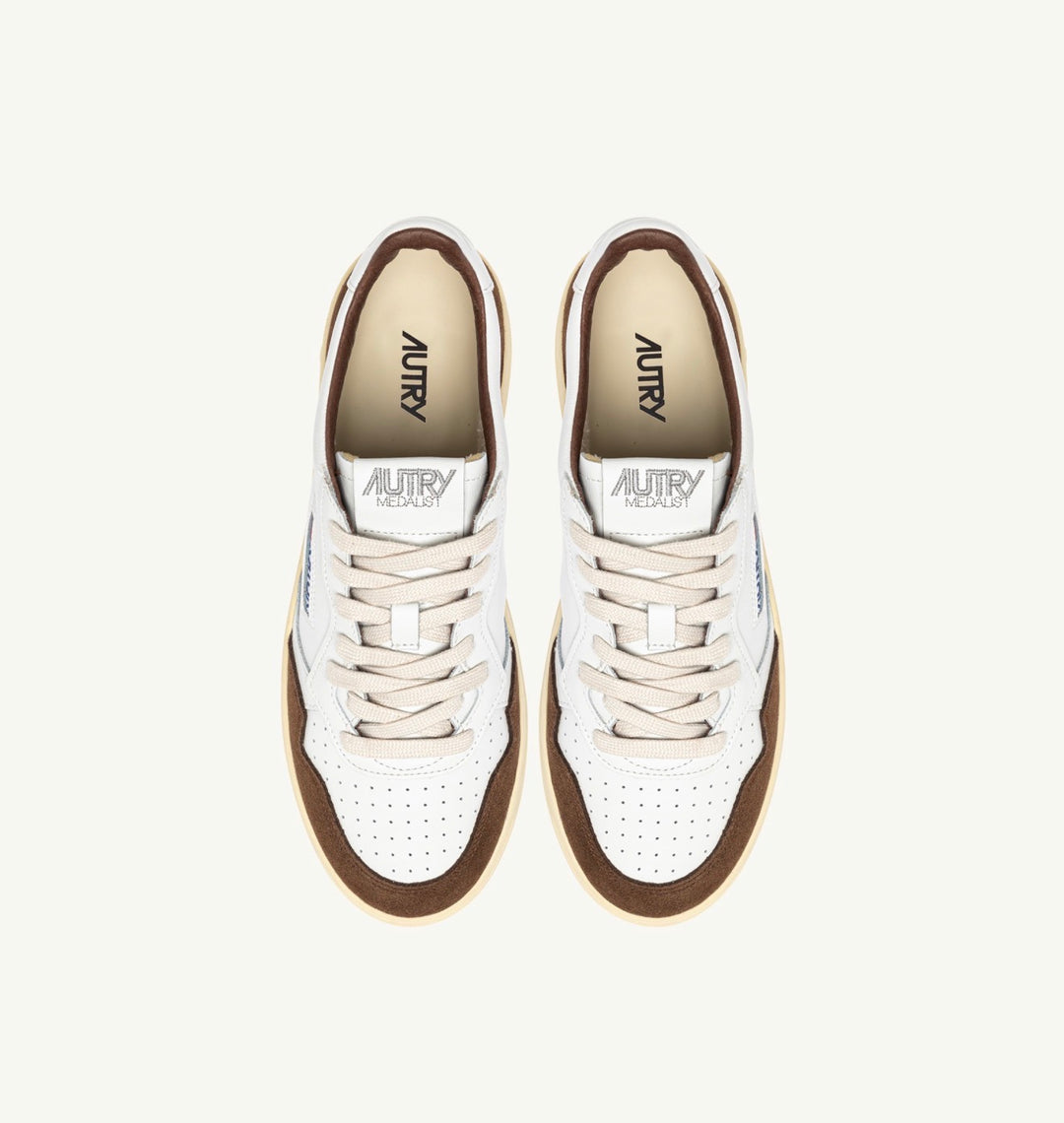 AUTRY SNEAKERS MEDALIST LOW SNEAKERS IN WHITE LEATHER AND TUNDRA SUEDE AULM - FT05