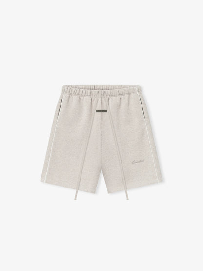 RELAXED FLEECE SWEATSHORT WITH PIPING