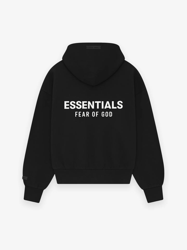 ESSENTIALS Zip-Up Hoodie | Jet Black 2026