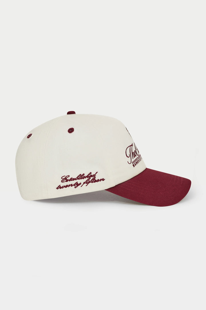 LAUREL EMBROIDERY CAP BURGUNDY