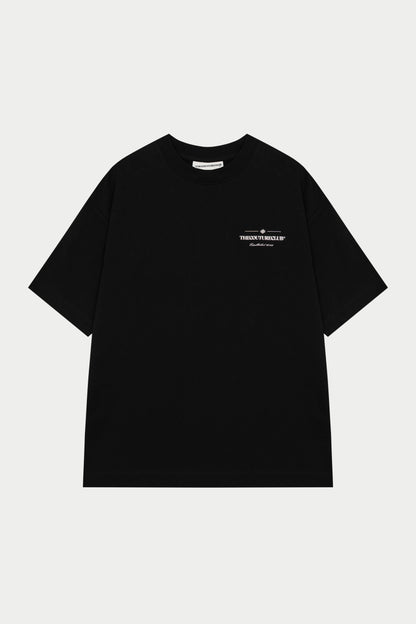 COPYRIGHT MULTI GRAPHIC T-SHIRT BLACK