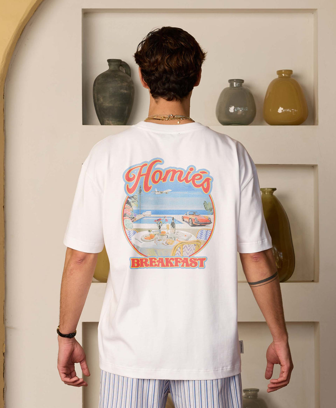 HOMIÉS BREAKFAST T-SHIRT VINTAGE WHITE