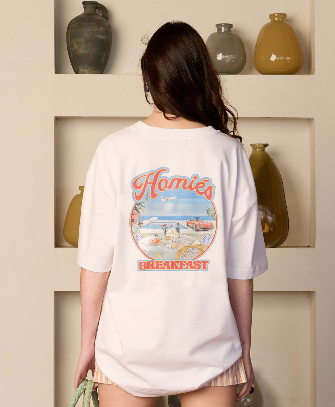 HOMIÉS BREAKFAST T-SHIRT VINTAGE WHITE