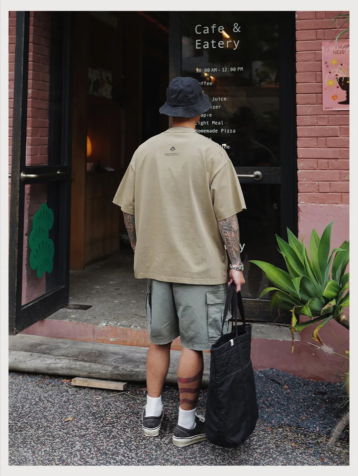 UNBANT LOGO VINTAGE TEE CARBON KHAKI