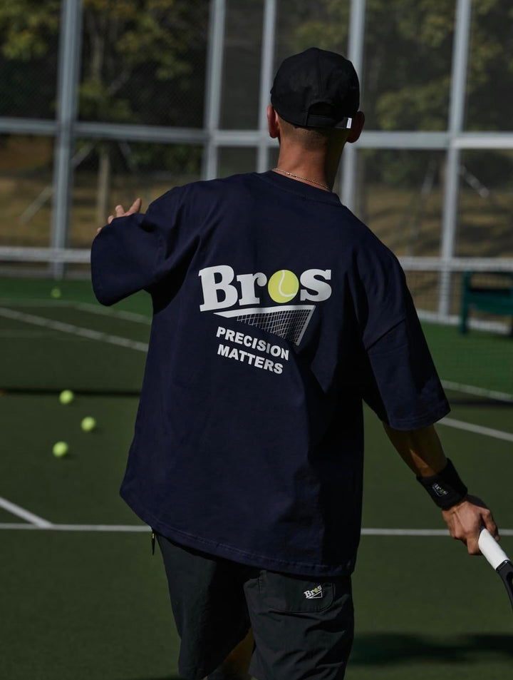 BROSHOOD TENNIS SS26 TEE NAVY
