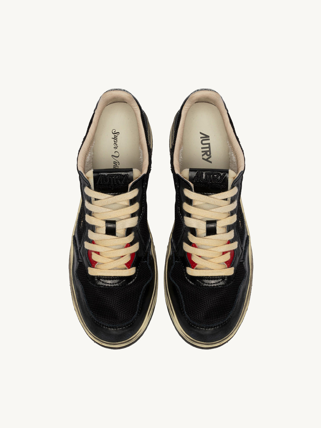 AUTRY SNEAKERS MEDALIST LOW SUPER VINTAGE SNEAKERS LOW IN BLACK AVLM KH01
