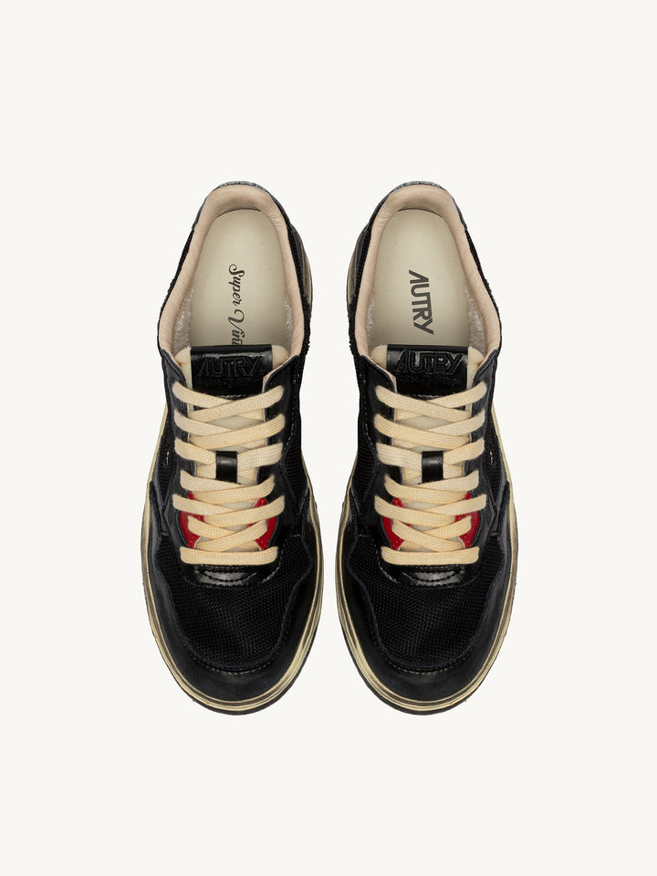 AUTRY SNEAKERS MEDALIST LOW SUPER VINTAGE SNEAKERS LOW IN BLACK AVLM KH01