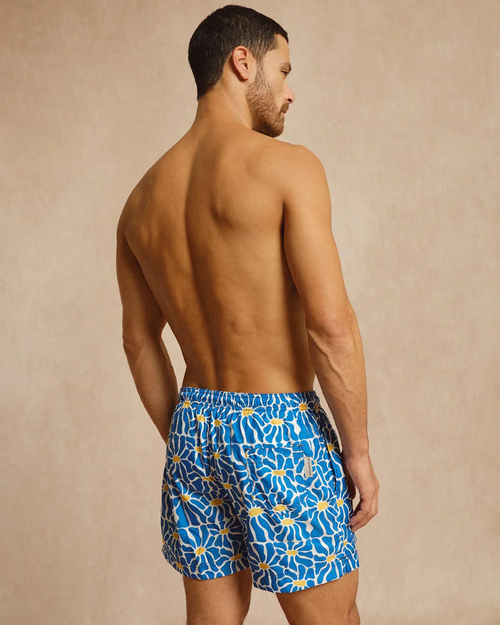 PENINSULA MEN'S MONTEFIORE SWIM SHORTS BLUE YELLOW
