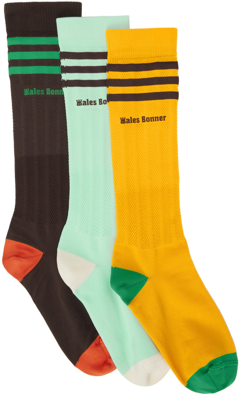 Wales Bonner X adidas Originals Three-Pack Multicolor Edition Crochet Socks