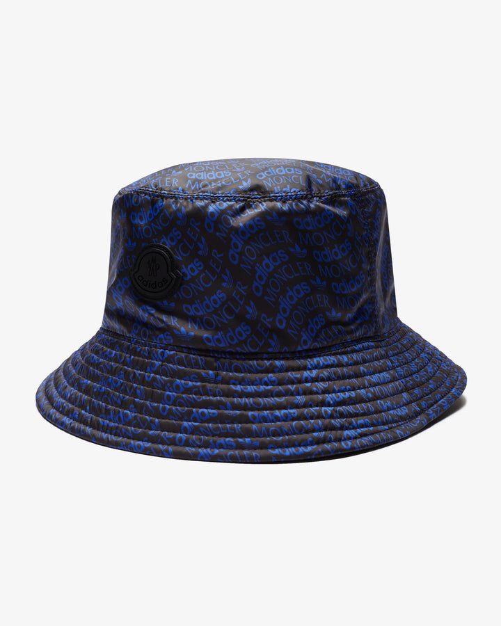 Moncler x adidas Originals Reversible Blue & Black Logo Bucket Hat