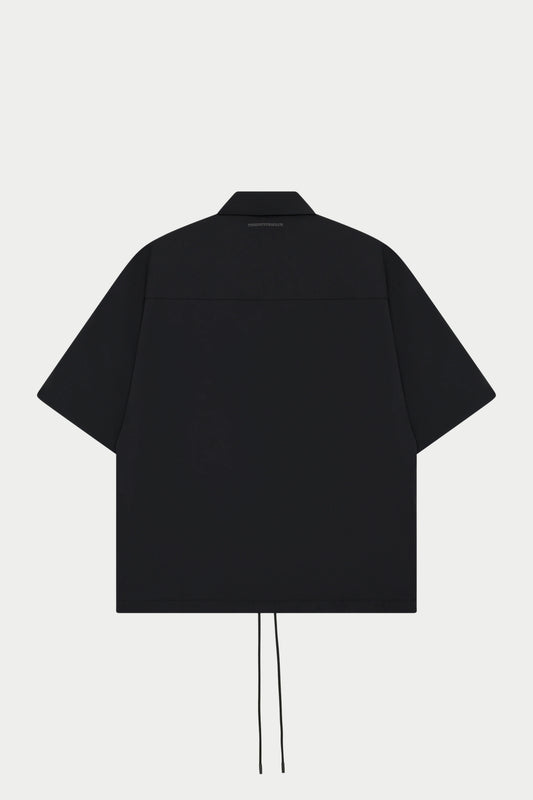 NYLON DRAWCORD SHIRT BLACK