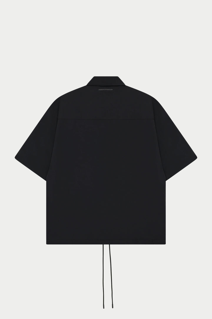 NYLON DRAWCORD SHIRT BLACK