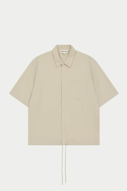 NYLON DRAWCORD SHIRT STONE