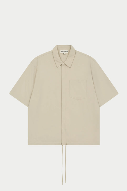 NYLON DRAWCORD SHIRT STONE