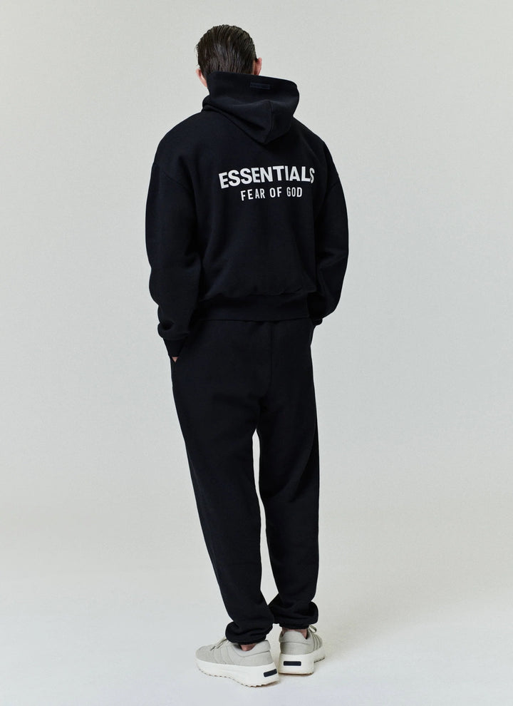 ESSENTIALS Classic Fleece Hoodie | Jet Black 2026