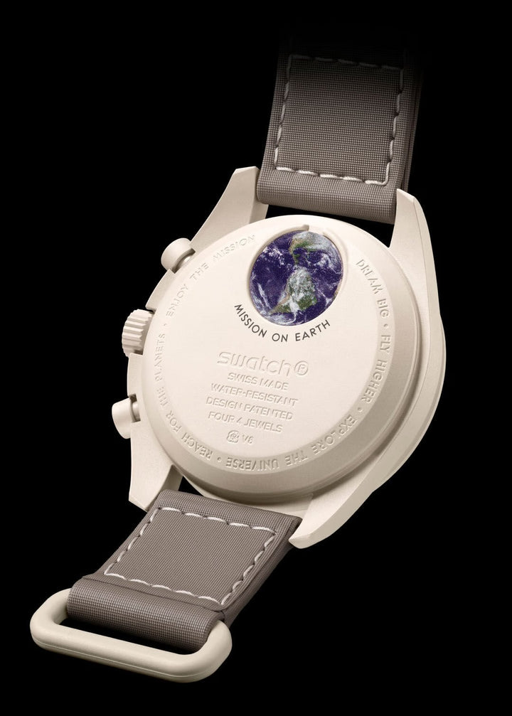 Swatch x Omega Bioceramic Moonswatch Mission On Earth Desert SO33T103 שעון אומגה בשיתוף פעולה עם סווטש