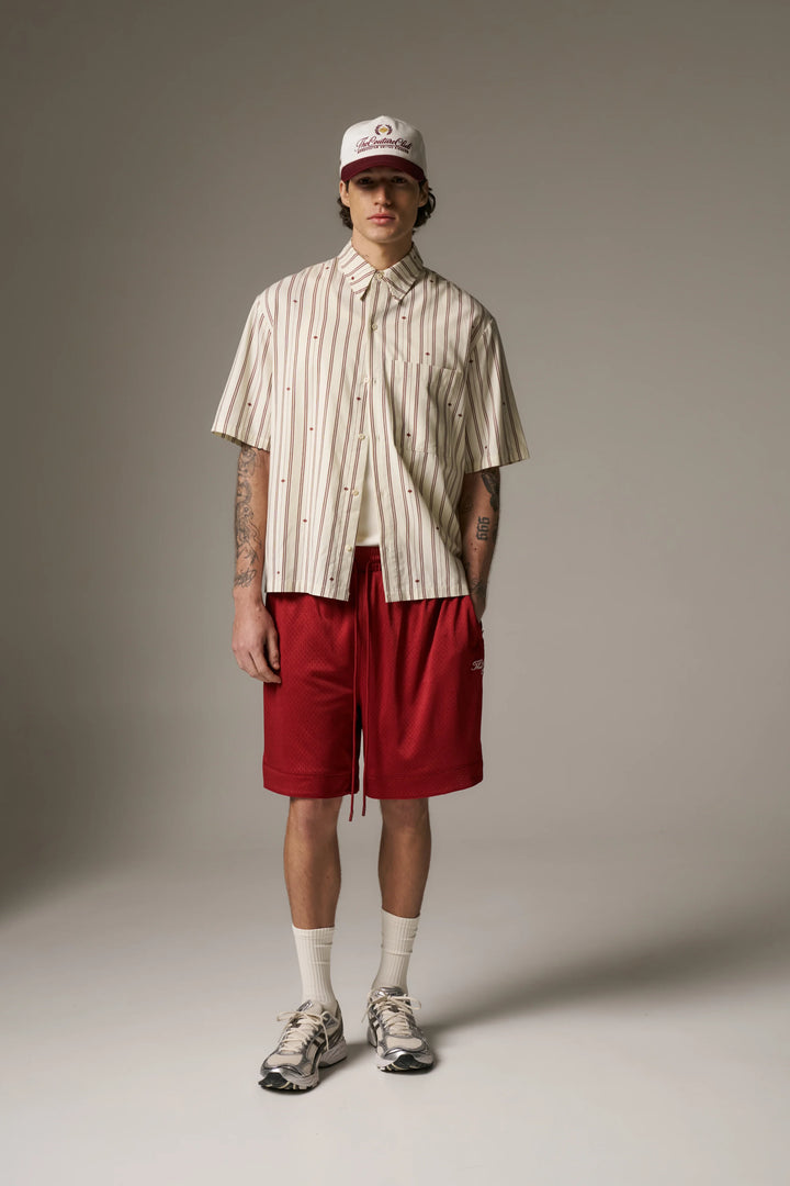 EMBLEM STRIPE SHIRT STONE