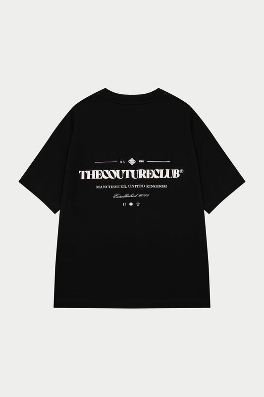 COPYRIGHT MULTI GRAPHIC T-SHIRT BLACK