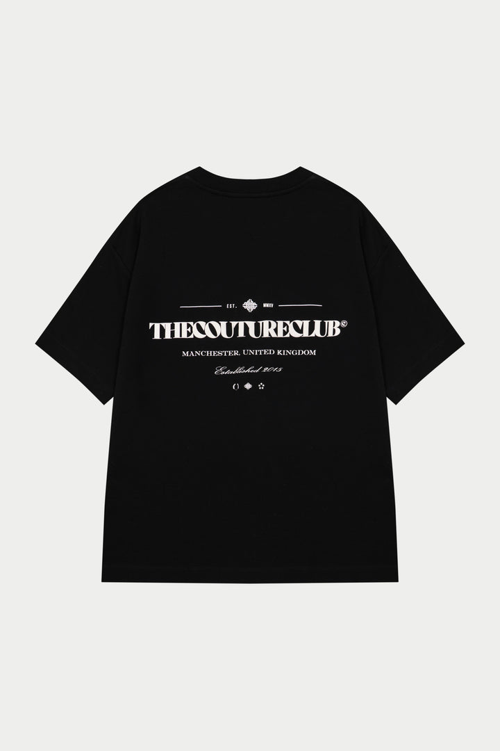 COPYRIGHT MULTI GRAPHIC T-SHIRT BLACK