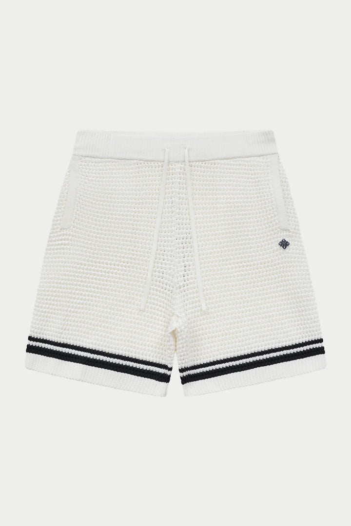 CROCHET KNITTED SHORTS WHITE