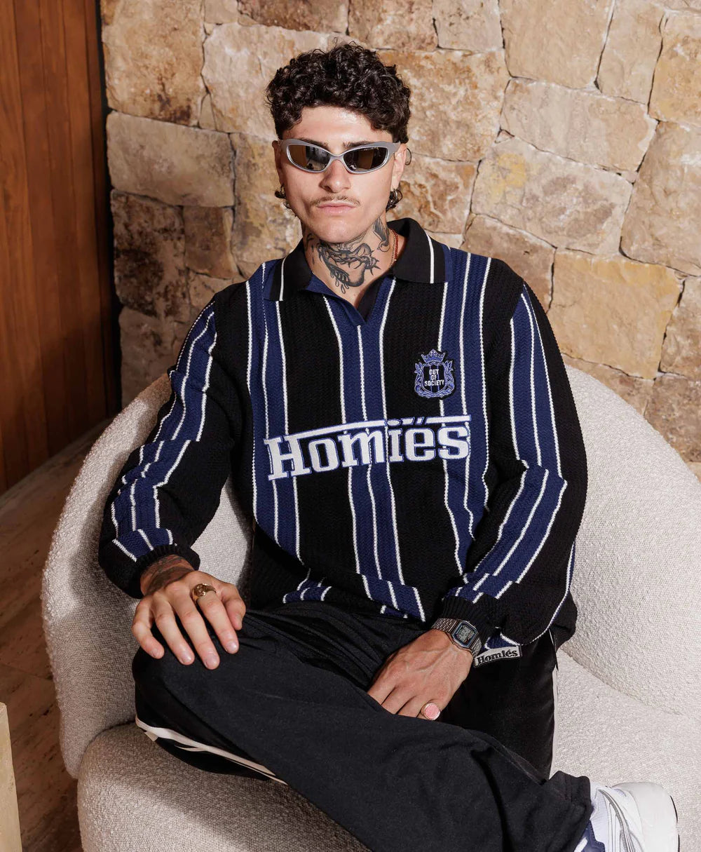 STRIPED POLO COTTON KNIT