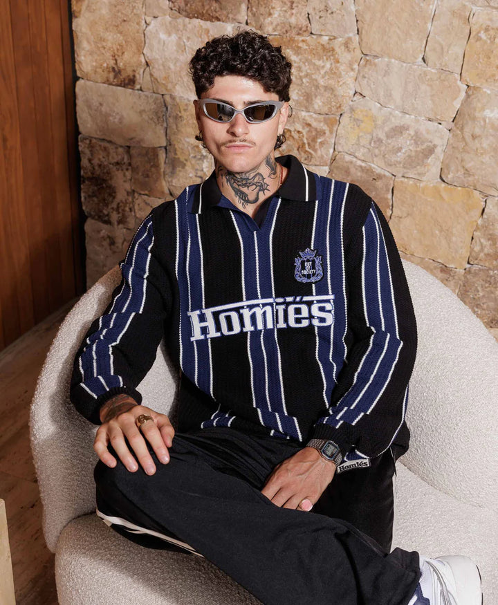 STRIPED POLO COTTON KNIT