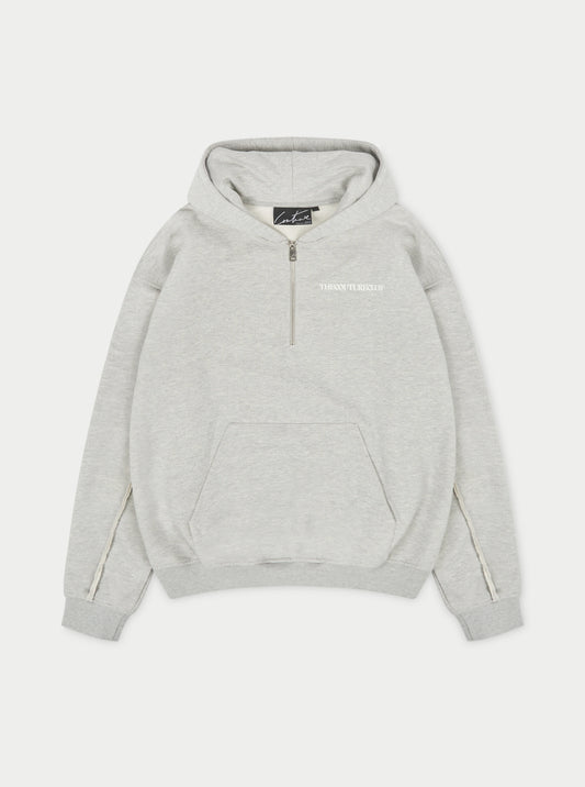 RAW SEAM QUARTER ZIP HOODIE